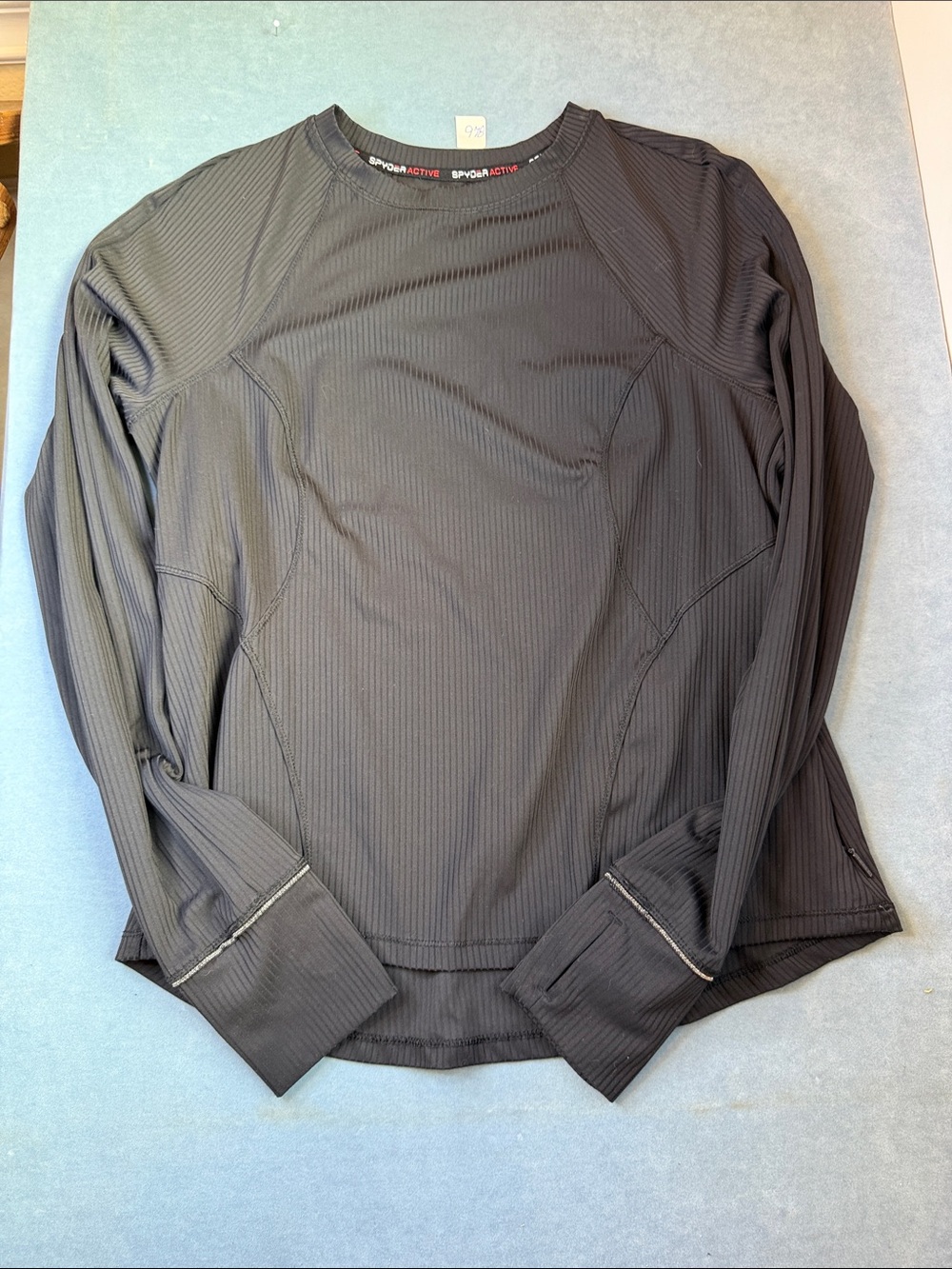 Spyder Active Black Performance Long-Sleeve Top size M